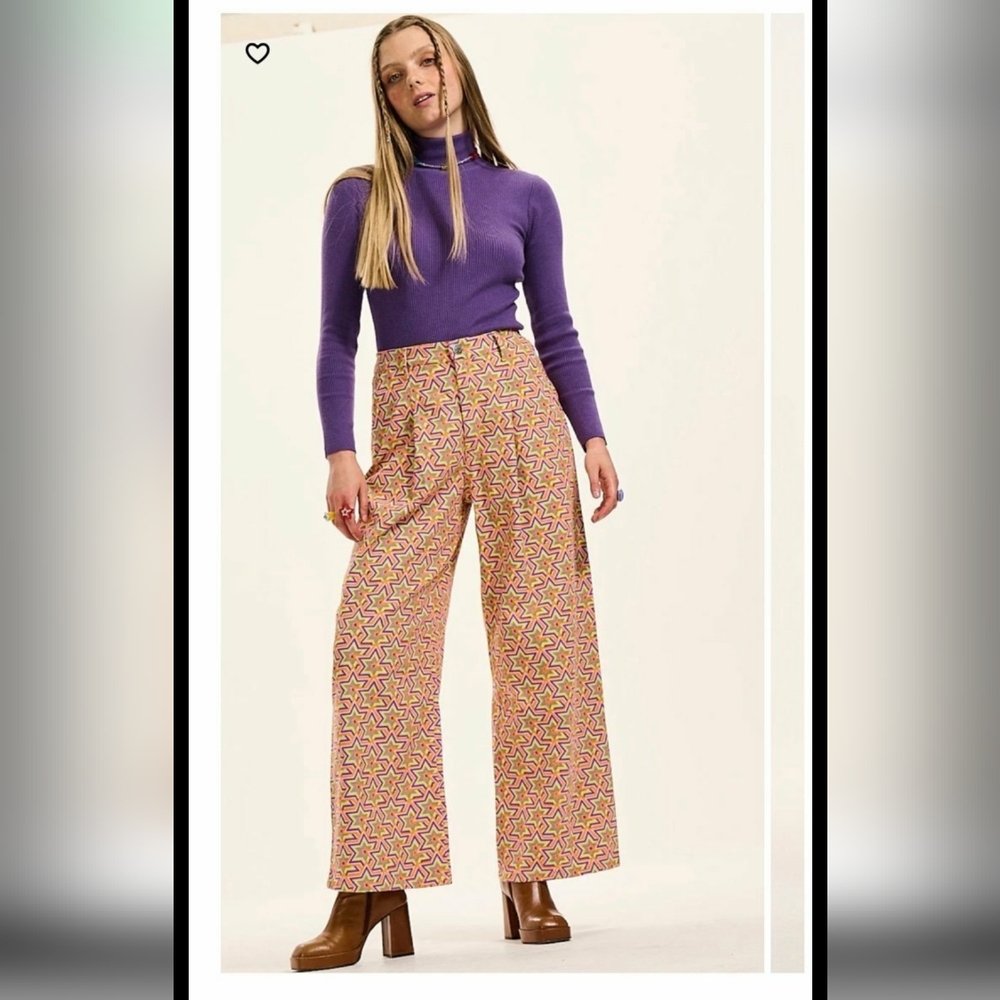 Lucy & Yak Cole Loose Flare Jeans: ORGANIC TWILL - Starlight / W28 / UK 10 NWT